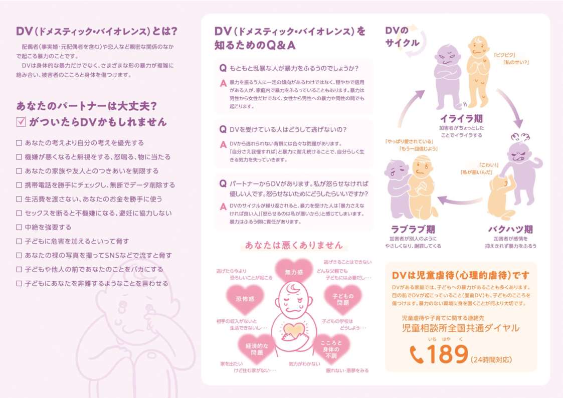 DV相談リーフレット（裏）