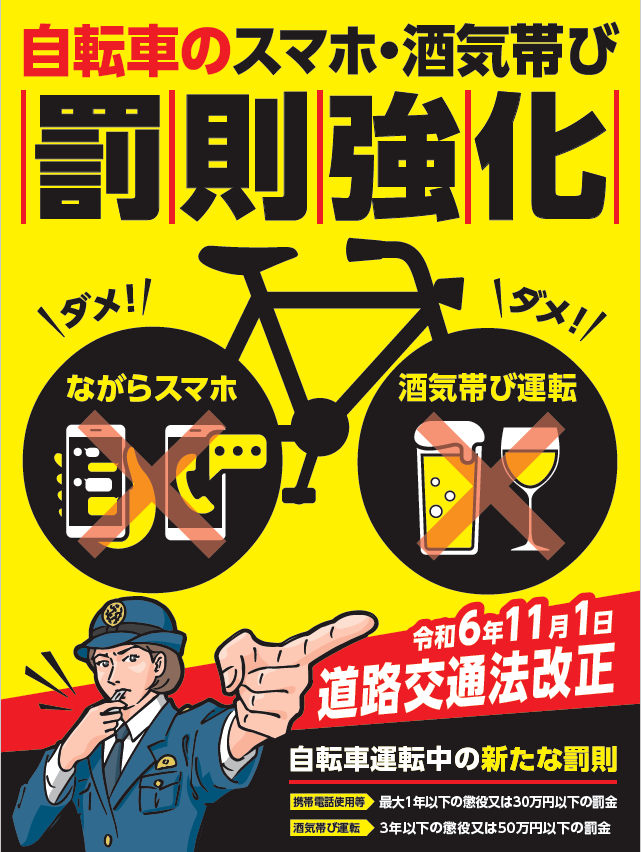 自転車罰則強化バナー画像