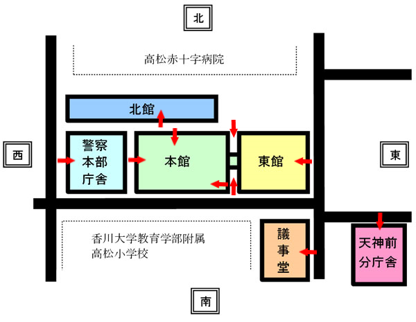 県庁舎配置図