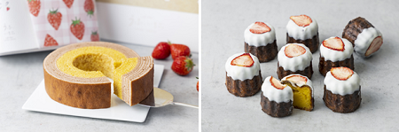 B賞のいちごのカヌレとバームクーヘンの写真