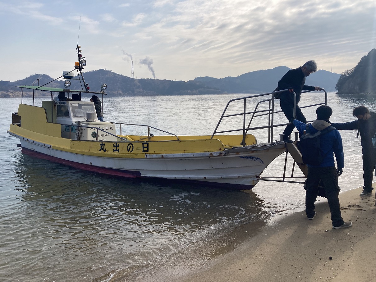 直島群島の踏査へ向かう様子2