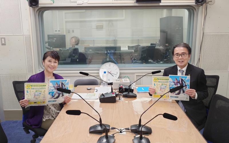 知事ラジオ収録風景