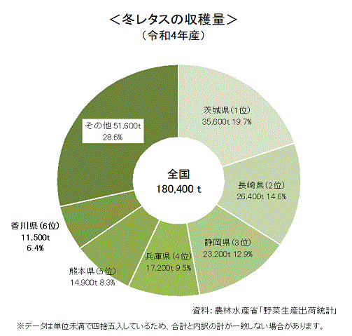 令和4年産冬レタス収穫量